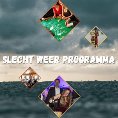 BeachEvents.nl organiseert jaarlijks meer dan 500 events. Met mooi en met slecht weer, in de zomer en in de winter. Al meer dan 30 jaar. Het strand is de droogste plek van Nederland. 9 van de 10 keer waaien de buien over. Onze instructeurs zorgen bij minder weer voor de juiste stemming. Onder het mom van ‘Blow Away Your Stress’ nemen deelnemers deel aan de activiteiten die in een ander schema worden afgewisseld met Chill & Meet Programma in de verwarmde locatie.