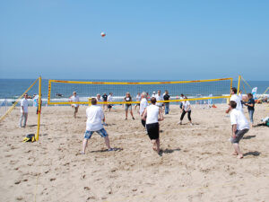 Beachvolleybal activiteit strand