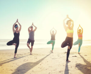 Yoga on the beach